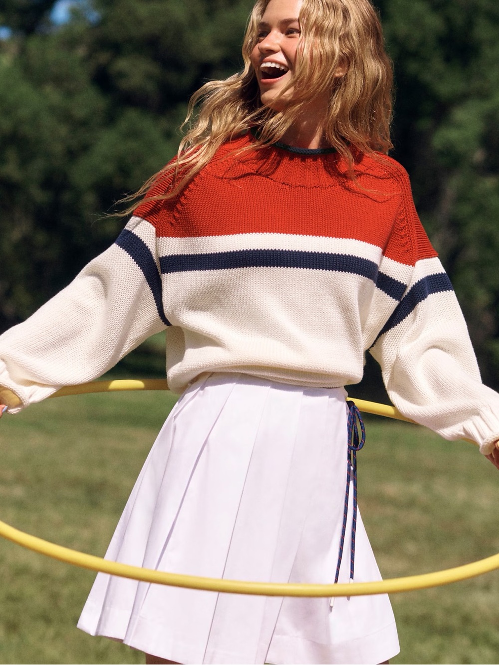J Crew Side lace-up pleated skirt